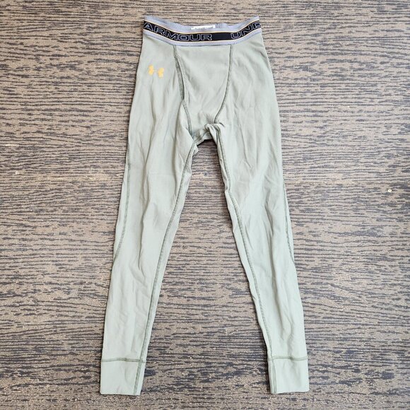 Under Armour HeatGear 3/4 Compression Tights Base Layer Pants Men's Medium Green - Picture 1 of 10